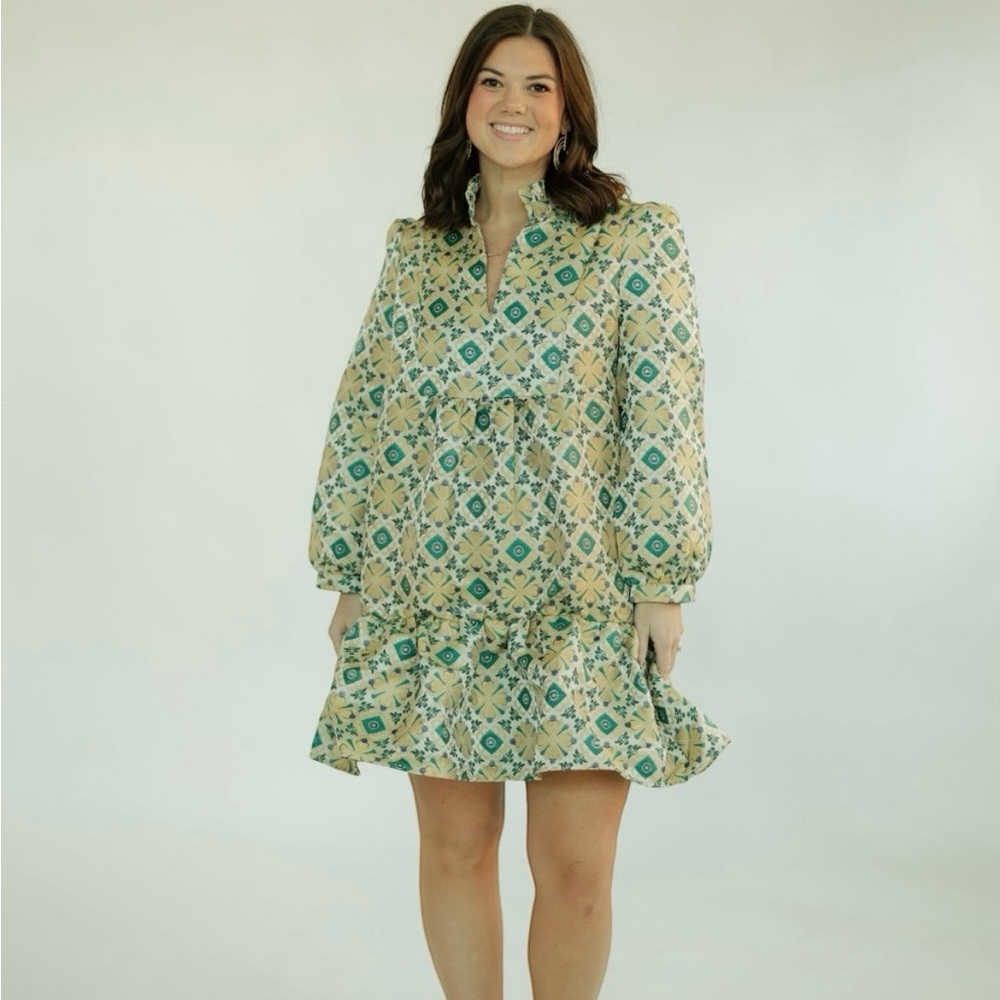 Sincerely Ours Women’s Tile Jacquard Mini Dress Size Medium Party Cocktail NWOT